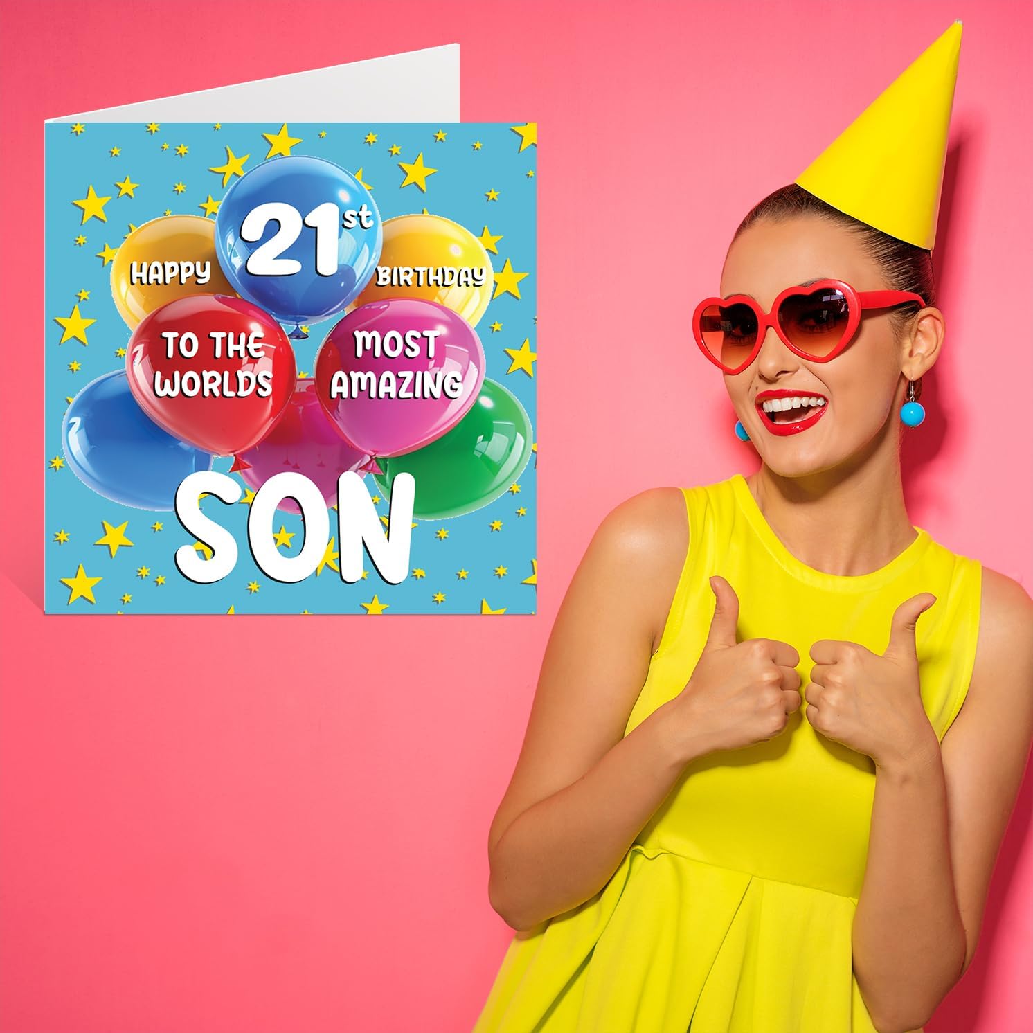 21st Son Birthday Card - World's Most Amazing Son - Happy 21st Birthday Card for Son from Mom Dad, 5.7 x 5.7 Inch Age 21 Twenty-One Greeting Cards for Son - Image 7