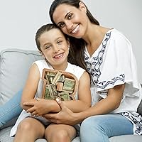 Vista 6 de SummiDate Alcancía de madera de letra para niños y niñas, Alfabeto, regalo de cumpleaños para niños (W)