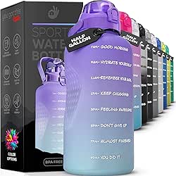 Motivational Water Bottle with Time Marker,Half Gallon Water bottle with