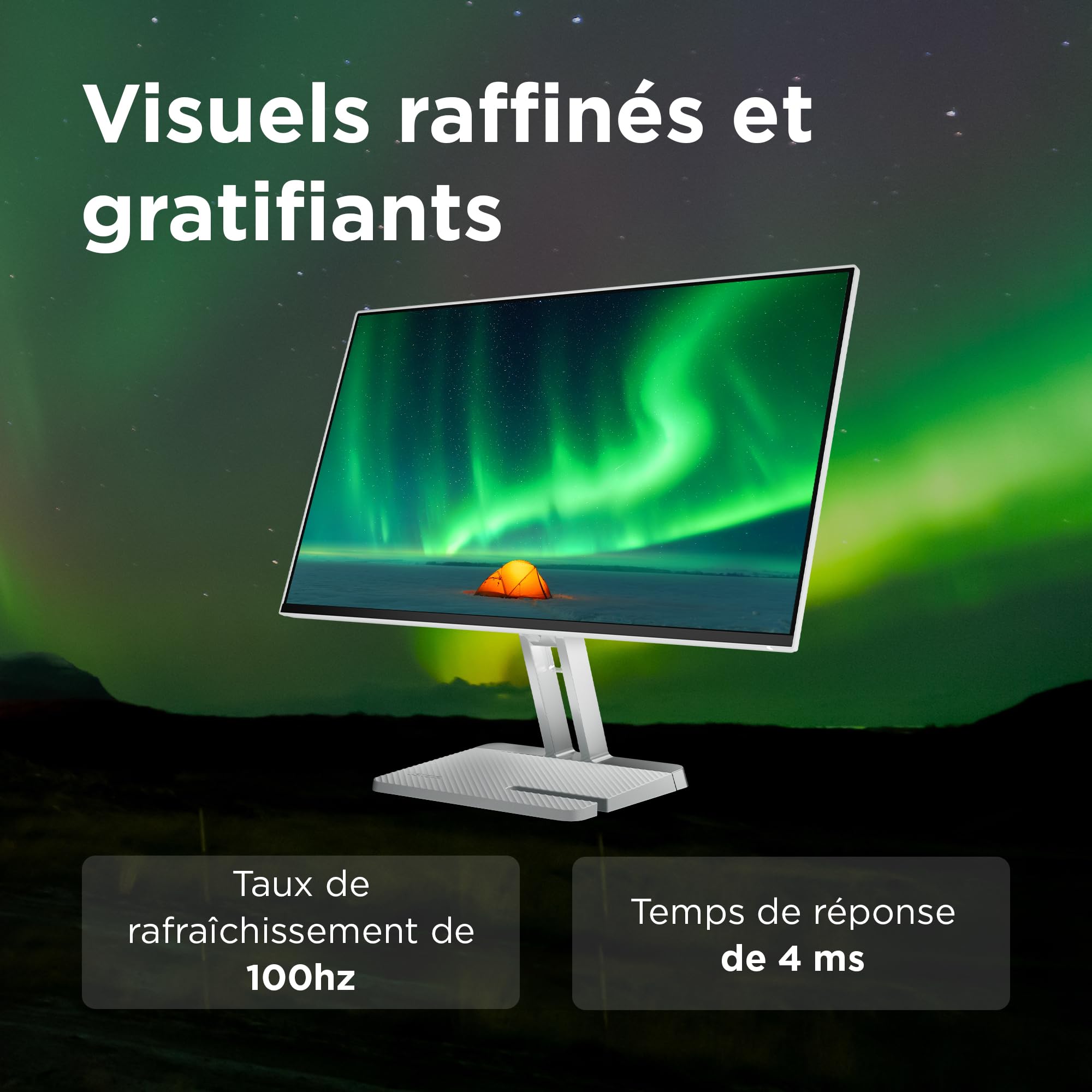 Image secondaire de Lenovo L24i-4B - Écran 23,8'' FHD IPS 100 Hz - Design Moderne Gris