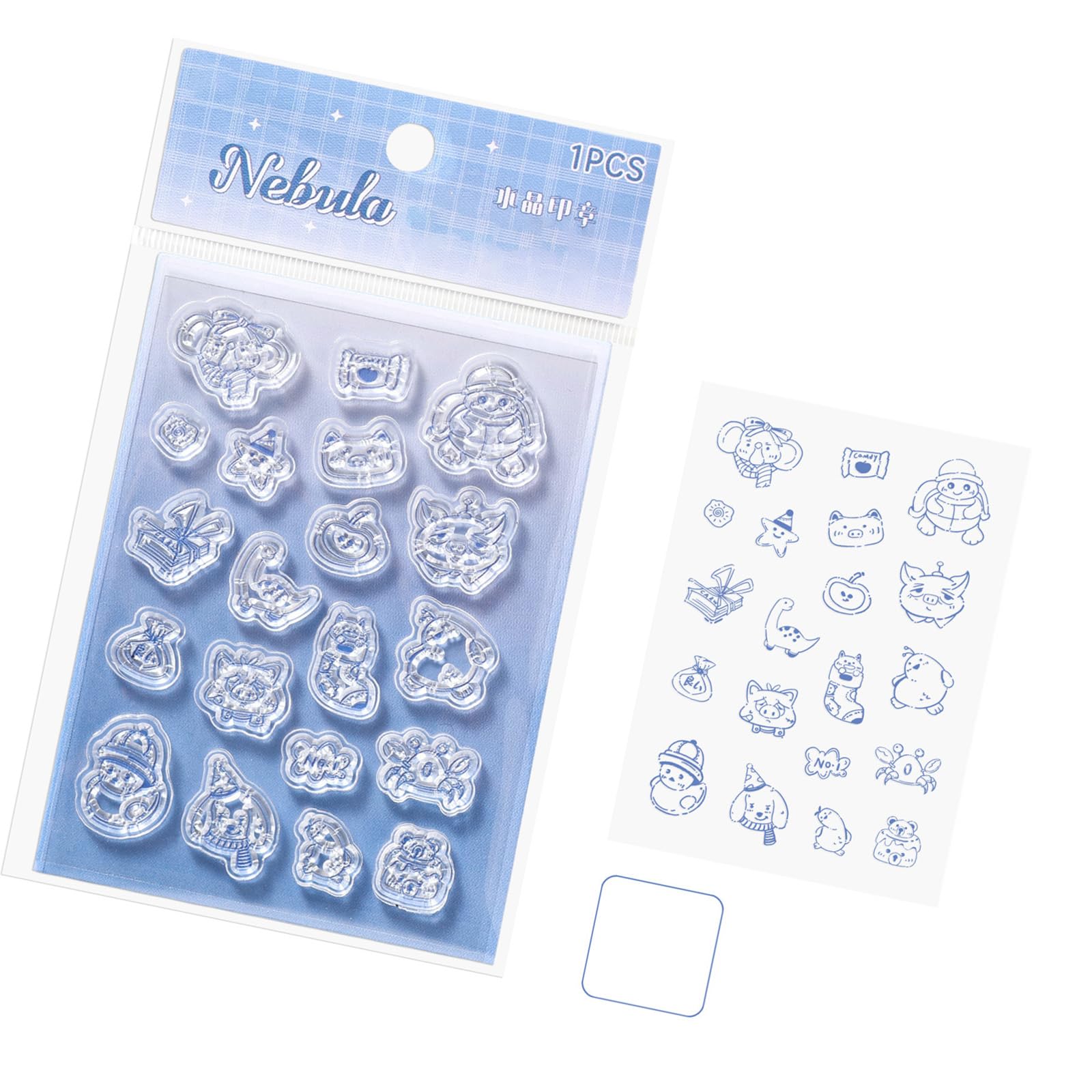 Journal Stamper Set with Anti Slip Grip Acrylic Handle for Journal Diary Notebook Scrapbooking and Paper Craft Project Acrylic Handle Seal Set Alignment Seal