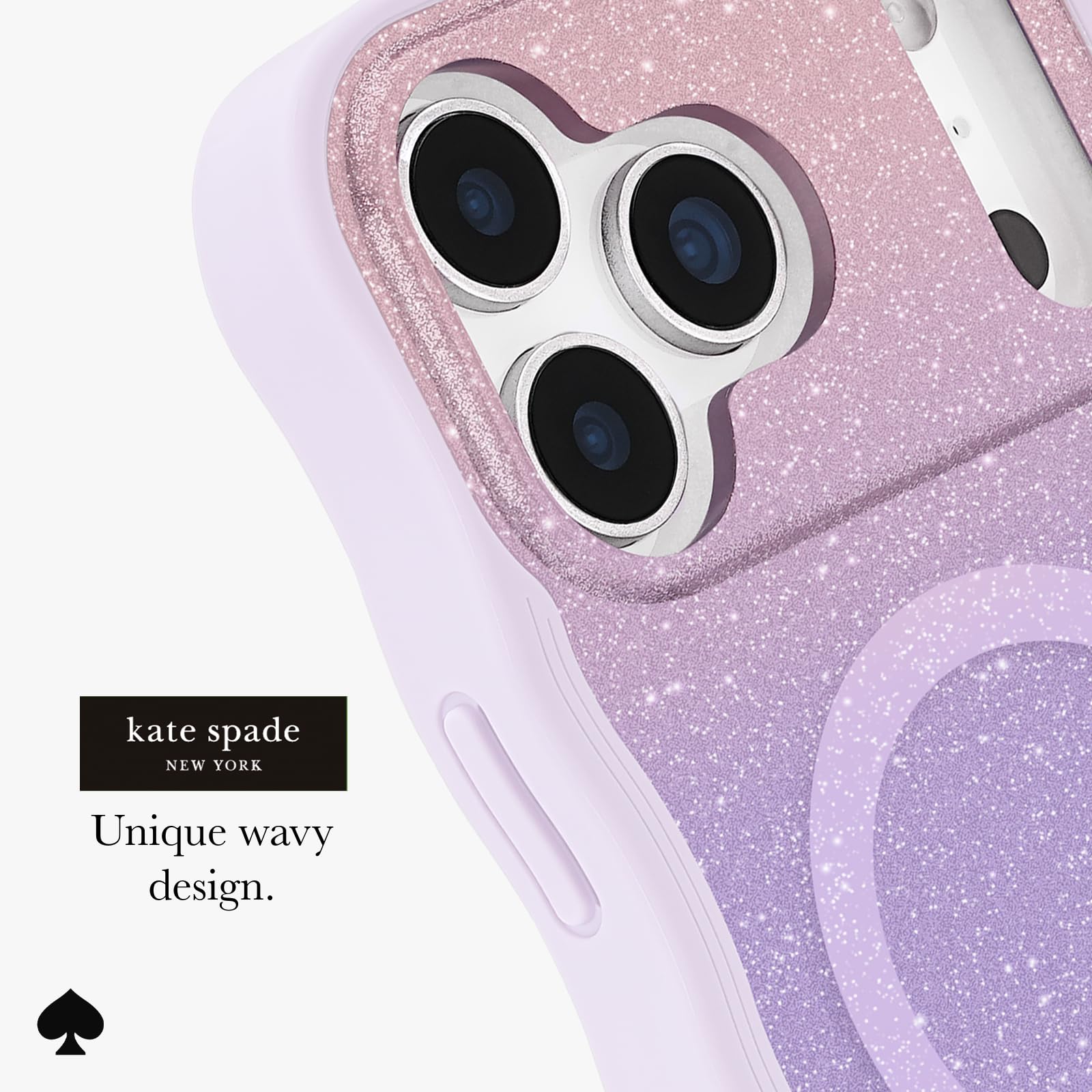 Kate Spade New York iPhone 17 Pro Max Hülle - Kompatibel mit MagSafe - Designer Handyhülle - Opal Glitzer
