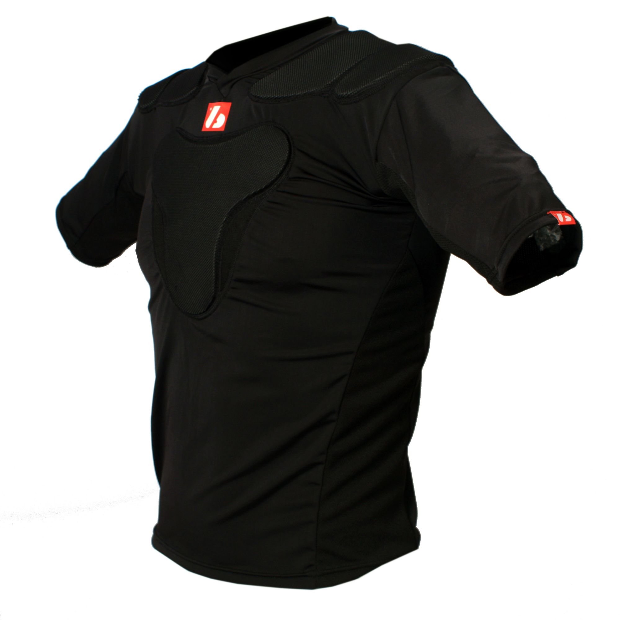 BARNETT RSP-PRO 3 - Hombreras profesionales para rugby con 3 almohadillas protectoras, color negro (XS)