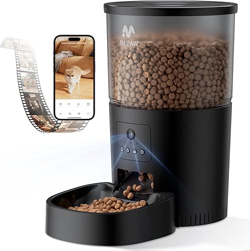 IMIPAW Automatic Cat Feeder with Camera - AI Pet Recognition