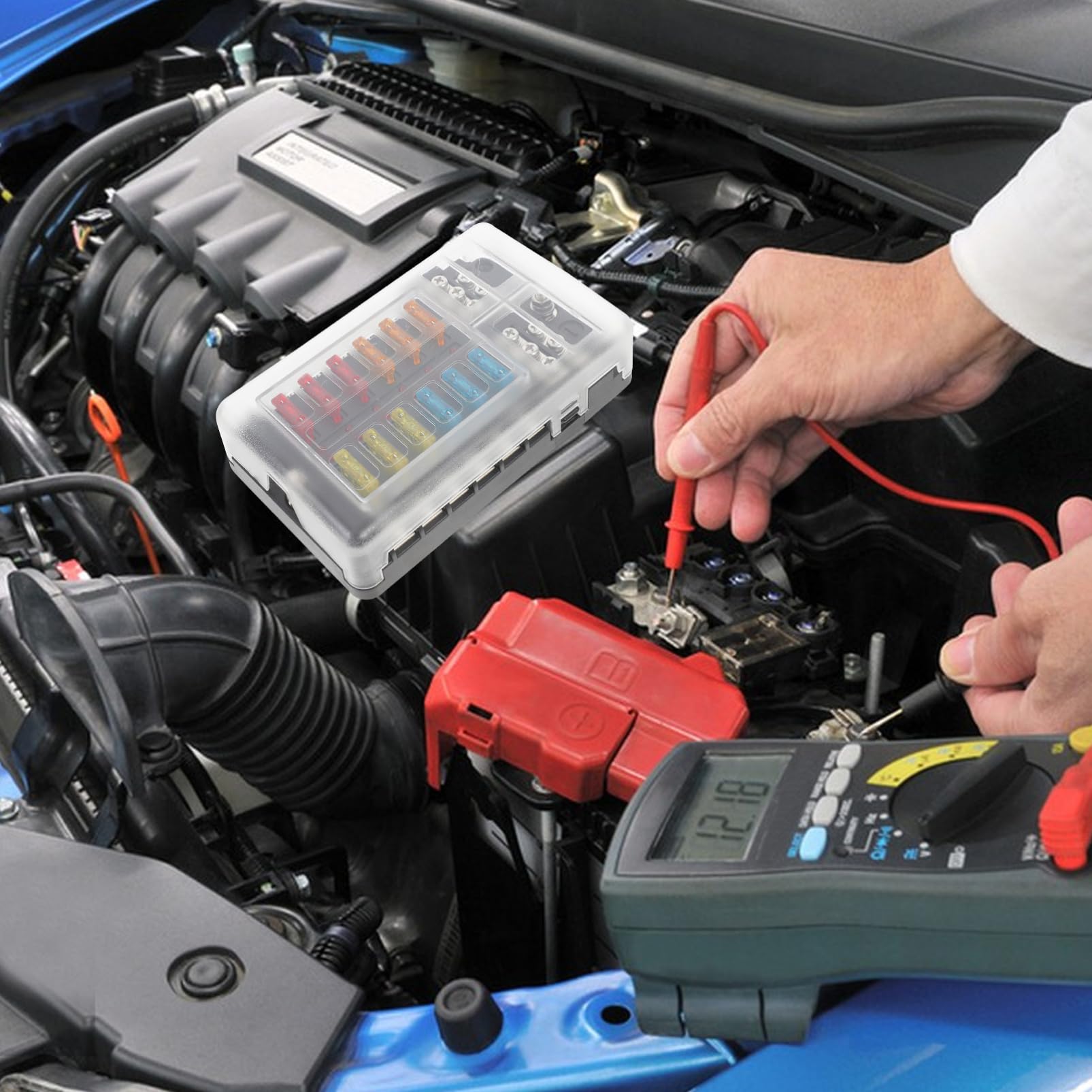CHILDWEET 32v Car Fuse Block Holder Way Sicherungsbox Für Fahrzeuge Geeignet Für Wohnmobile Und Yachten Einfache Installation Schützt Fahrzeugstromkreise