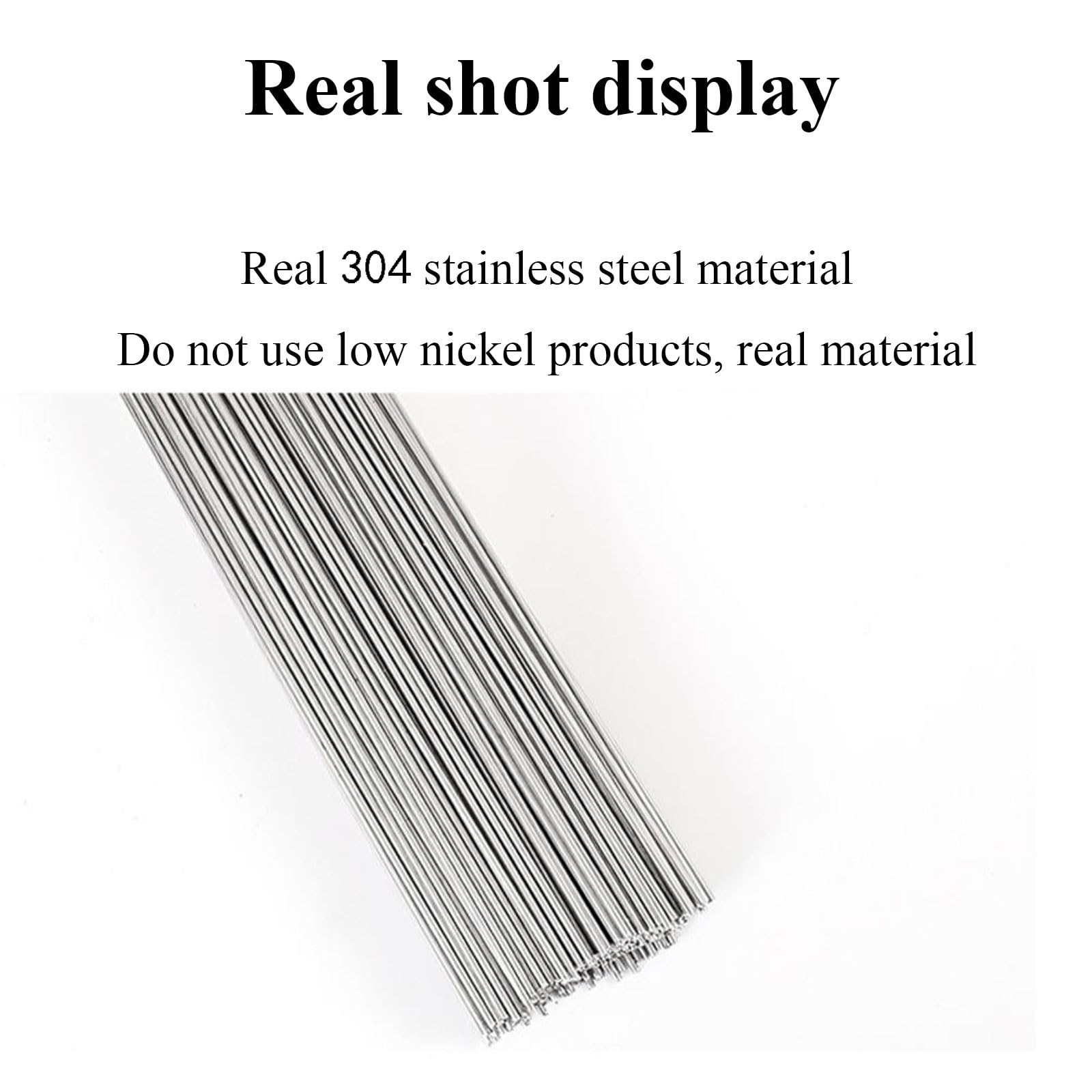Filo for molle in acciaio inossidabile 304 da 50 pezzi, lunghezza 500 mm | Filo for molle duro, superficie liscia, flessibile, luminoso, ad alta resistenza(Diameter 0.5mm)