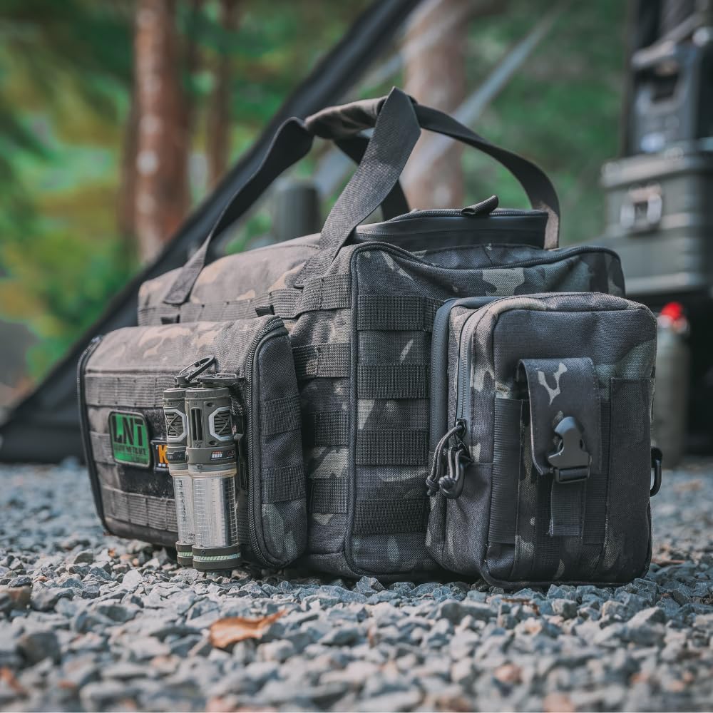 Modular Tactical Backpack with MOLLE System, 3 Detachable Pouches, Camera & EDC Storage, Heavy Duty Military Style Backpack for Outdoor, Travel, Photography