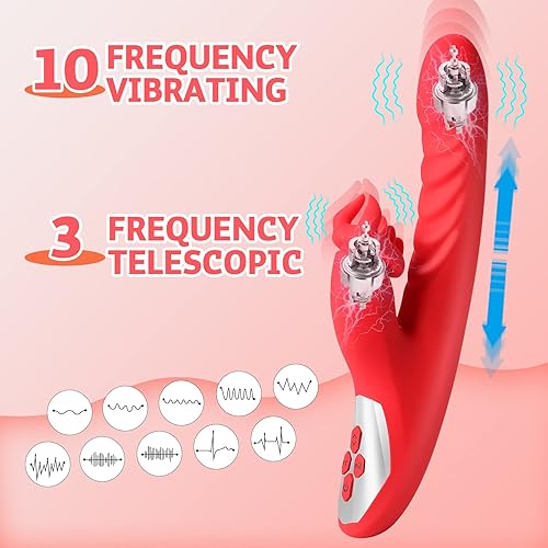 Miniatura 2 de Vibrador de punto G para mujer, vibrador de empuje para lamer el clítoris, vibrador 10, vibrador de 3 empujes, juguete sexual para adultos, vibrador