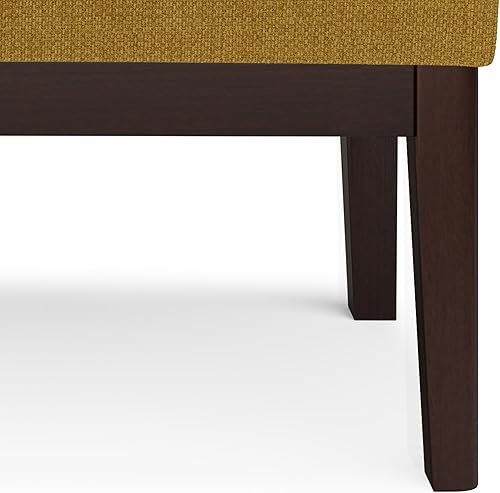 Miniatura 7 de SIMPLIHOME Carlson - Banco otomano rectangular de mediados de siglo de 27 pulgadas de ancho en caléndula para sala de estar y dormitorio