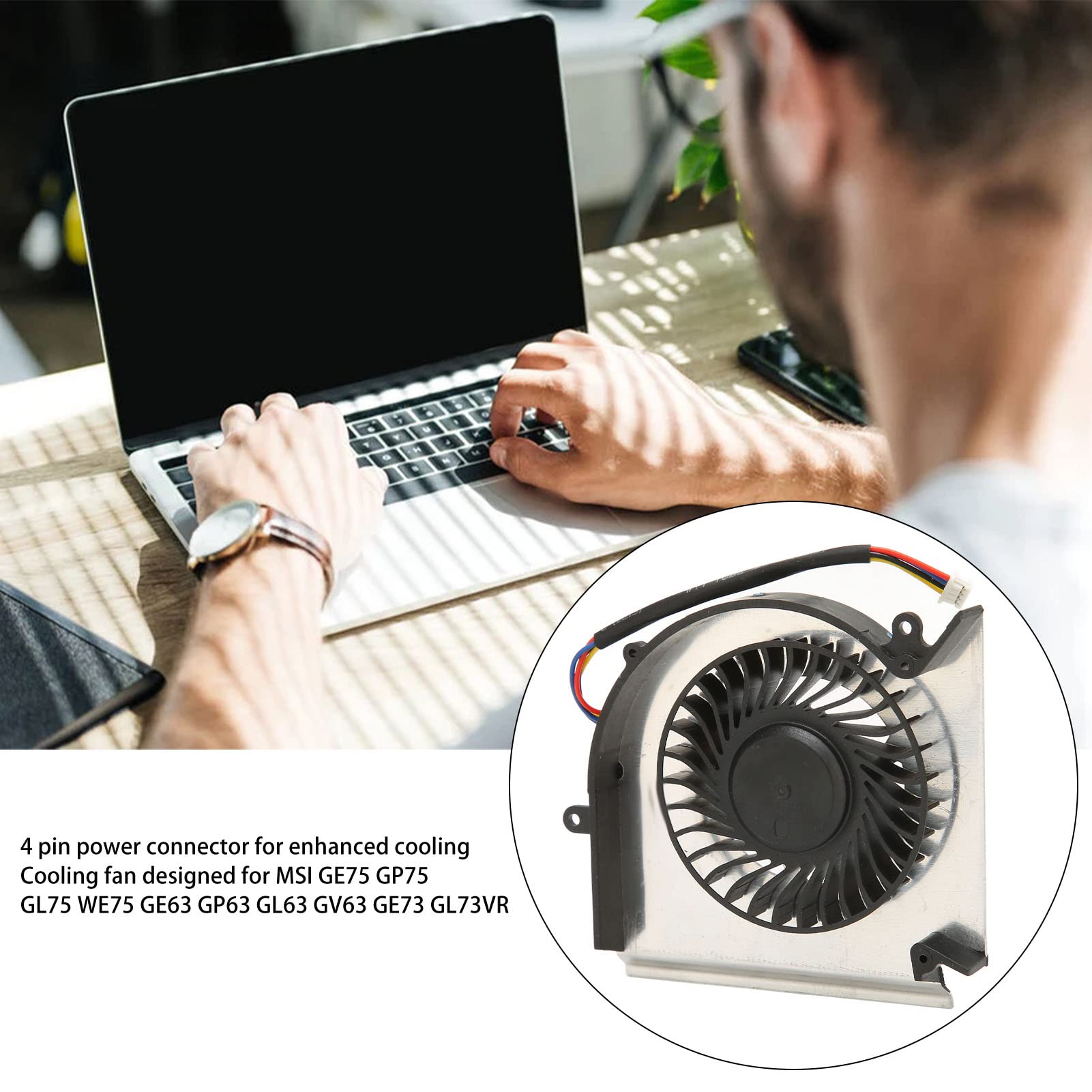 Ventola Di Raffreddamento Sostitutiva Per Laptop MSI - Per Modelli GE75, GP75, GL75, GE63, GL73VR E Altri (ventola GPU O CPU) - Foto 2