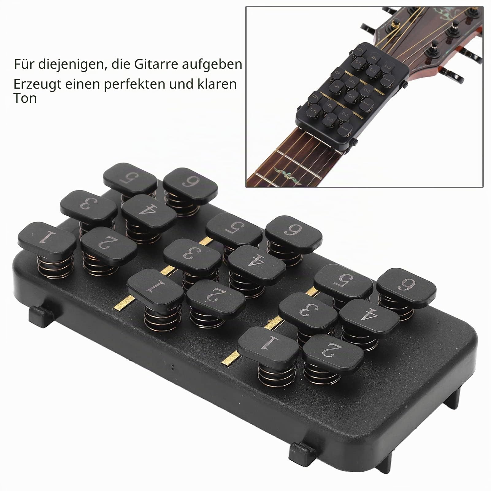 Gitarren Akkord Trainer Guitar Aid Chord Tools Guitar Chord Learning Aid 110 Akkorde 18 Buttons Guitar Chord Changer mit Akkorddiagramm für Anfänger