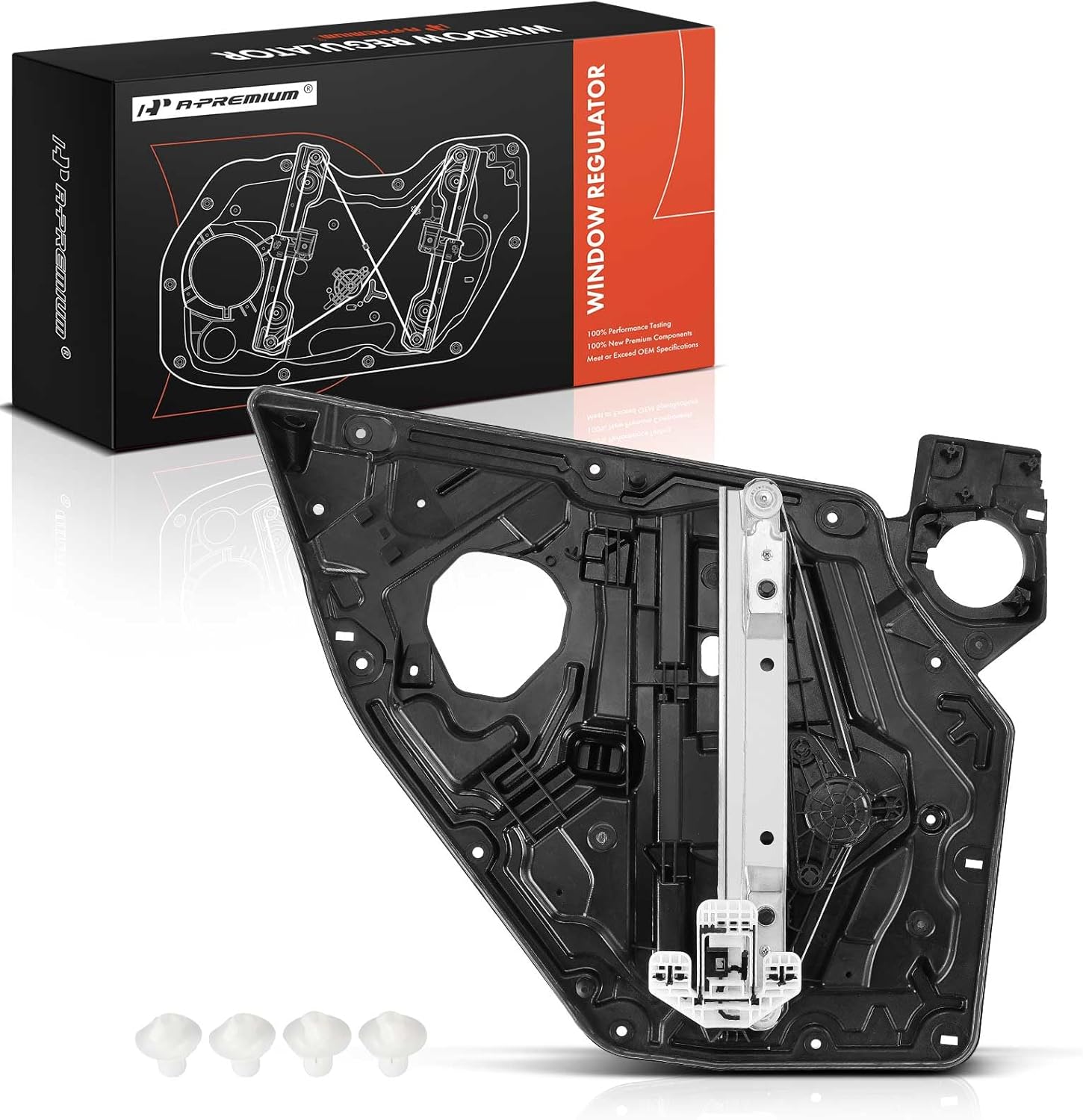 A-Premium Power Window Regulator with Motor Rear Passenger Side Compatible with Dodge Charger & Chrysler 300, 2011-2023, Rear Right Passenger Side