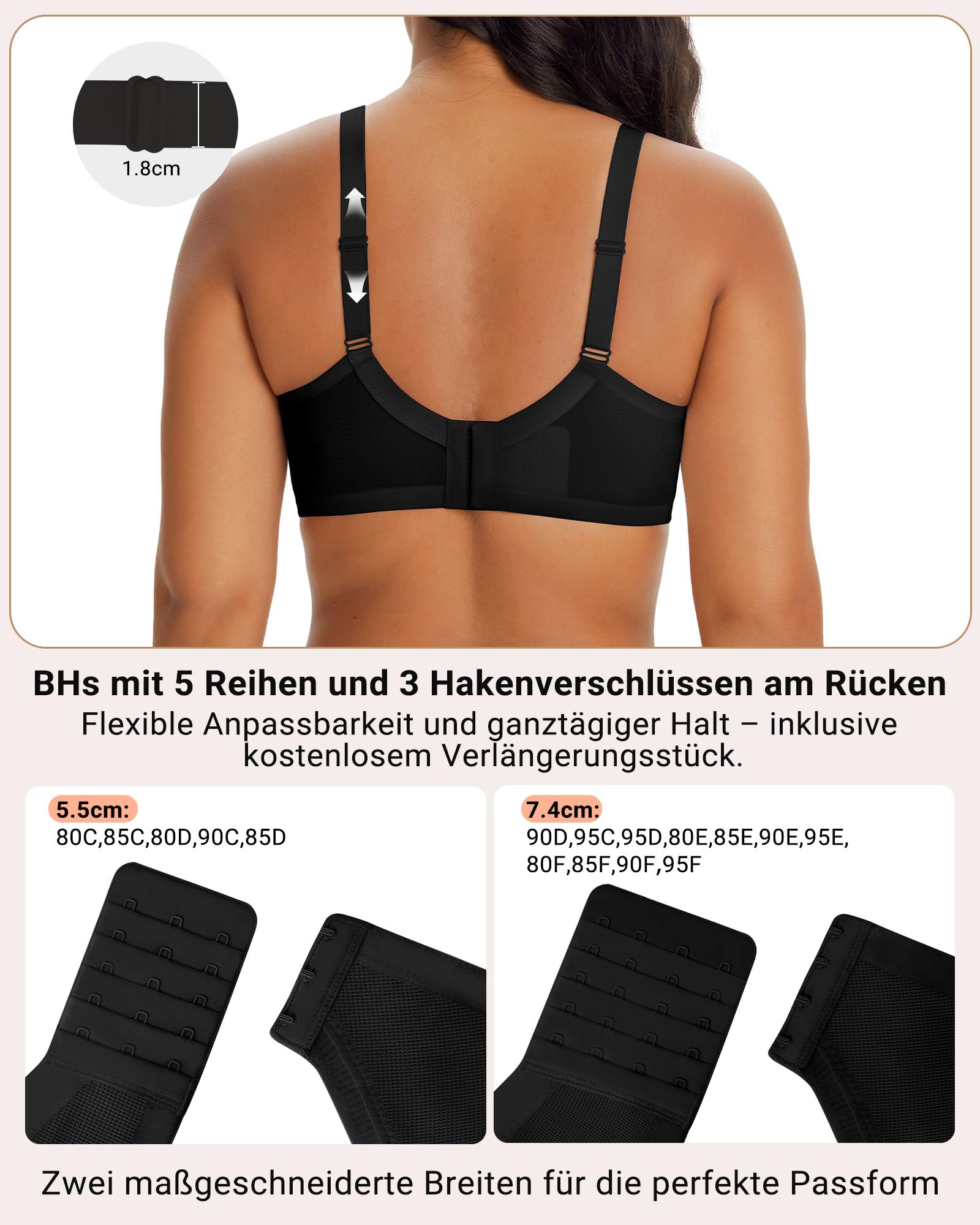 As Fairy BH für Große Brüste, Spitzen BH mit Bügel Große Größen Transparentes Netz Komfortabler Stützender Alltag BH