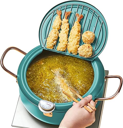 Miniatura 8 de Sartén, olla con termómetro de acero inoxidable, resistente a altas temperaturas, mango de tacto frío, indicador de nivel de aceite, olla japonesa