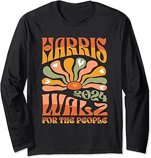 Harris Walz 2024 Election President Kamala Harris Tim Waltz Long Sleeve T-Shirt