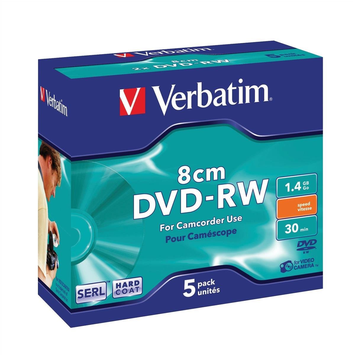 Verbatim DVD-RW (8cm) x 5 1.4 Go