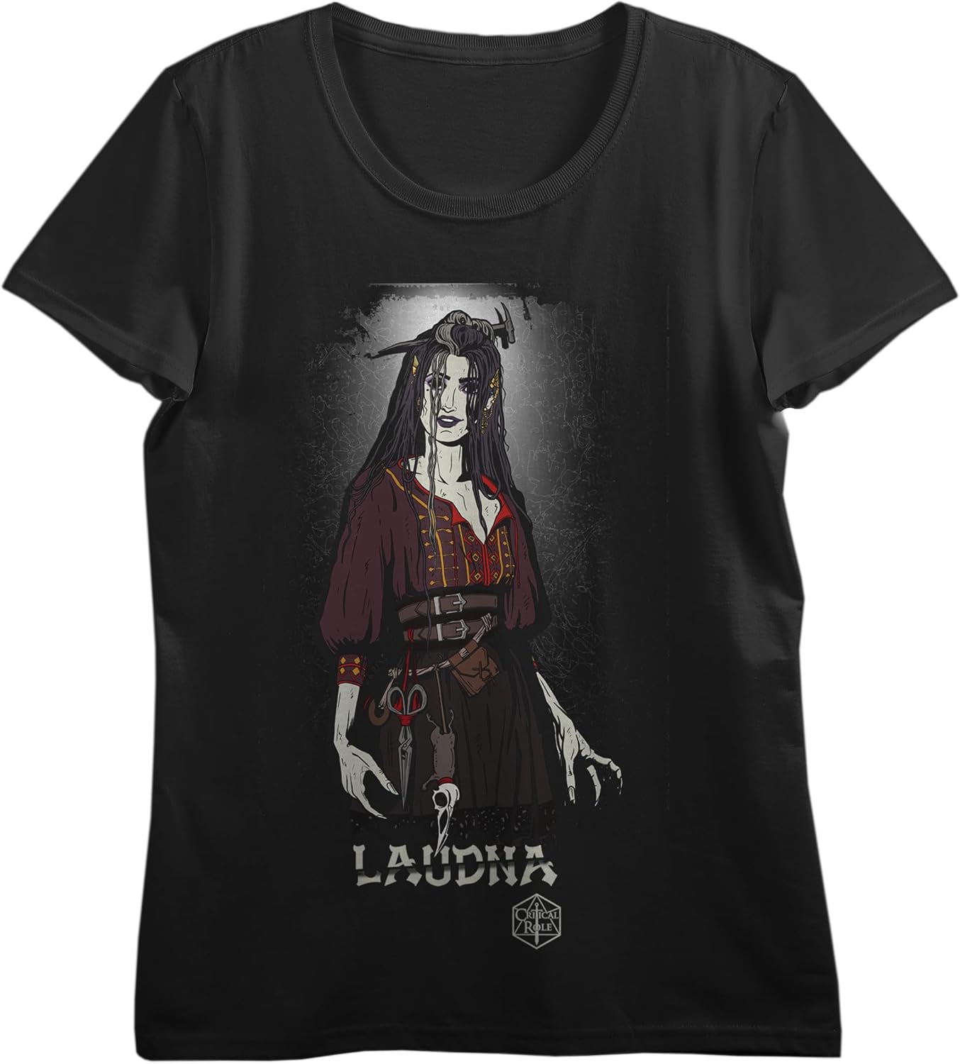 Critical Role - Bells Hells Laudna Crew Neck Short Sleeve Women's Black T-Shirt