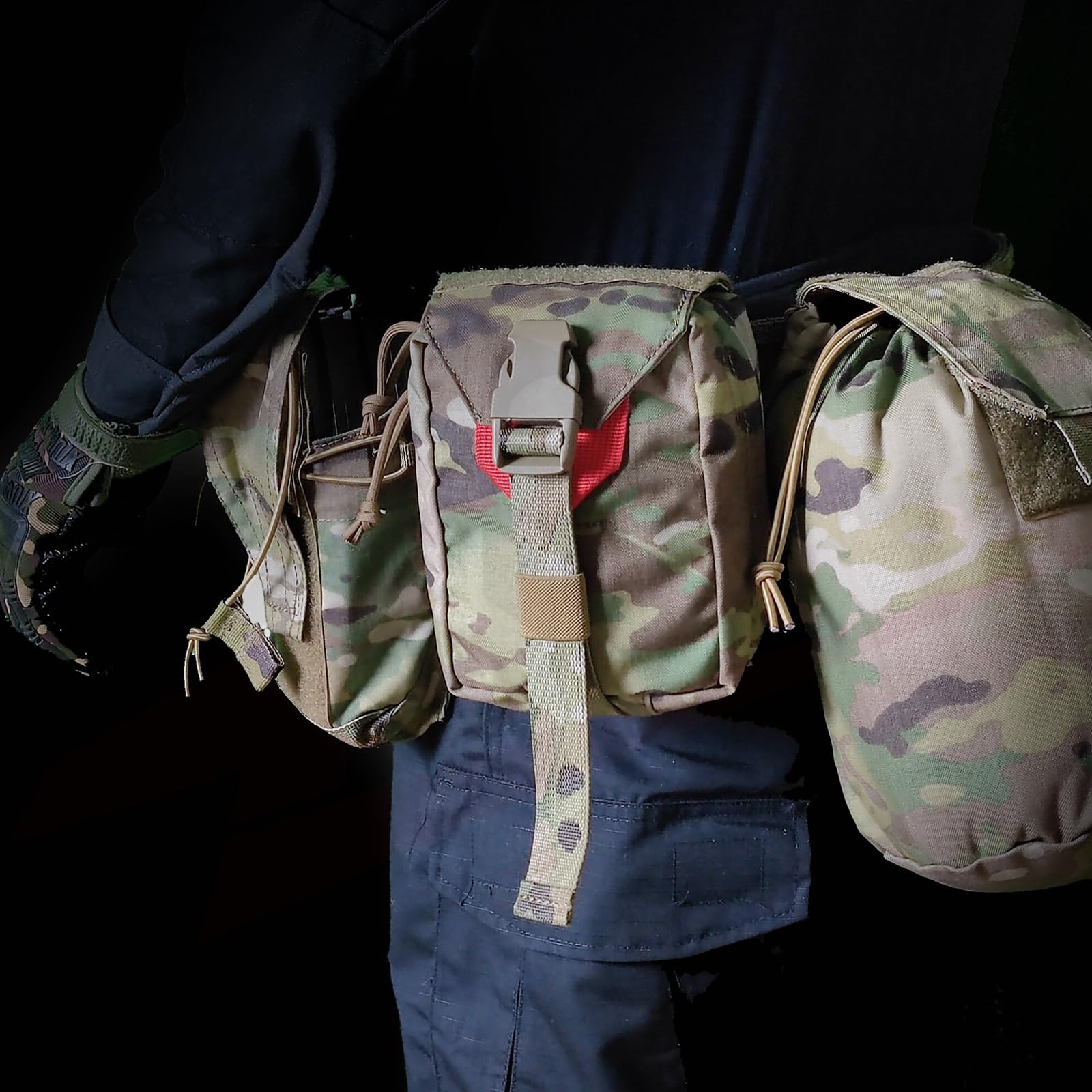 Bolsa Médica Táctica IFAK, Kit de Primeros Auxilios y Bolsa Utilitaria Vertical para Airsoft, Deportes Al Aire Libre y Caza
