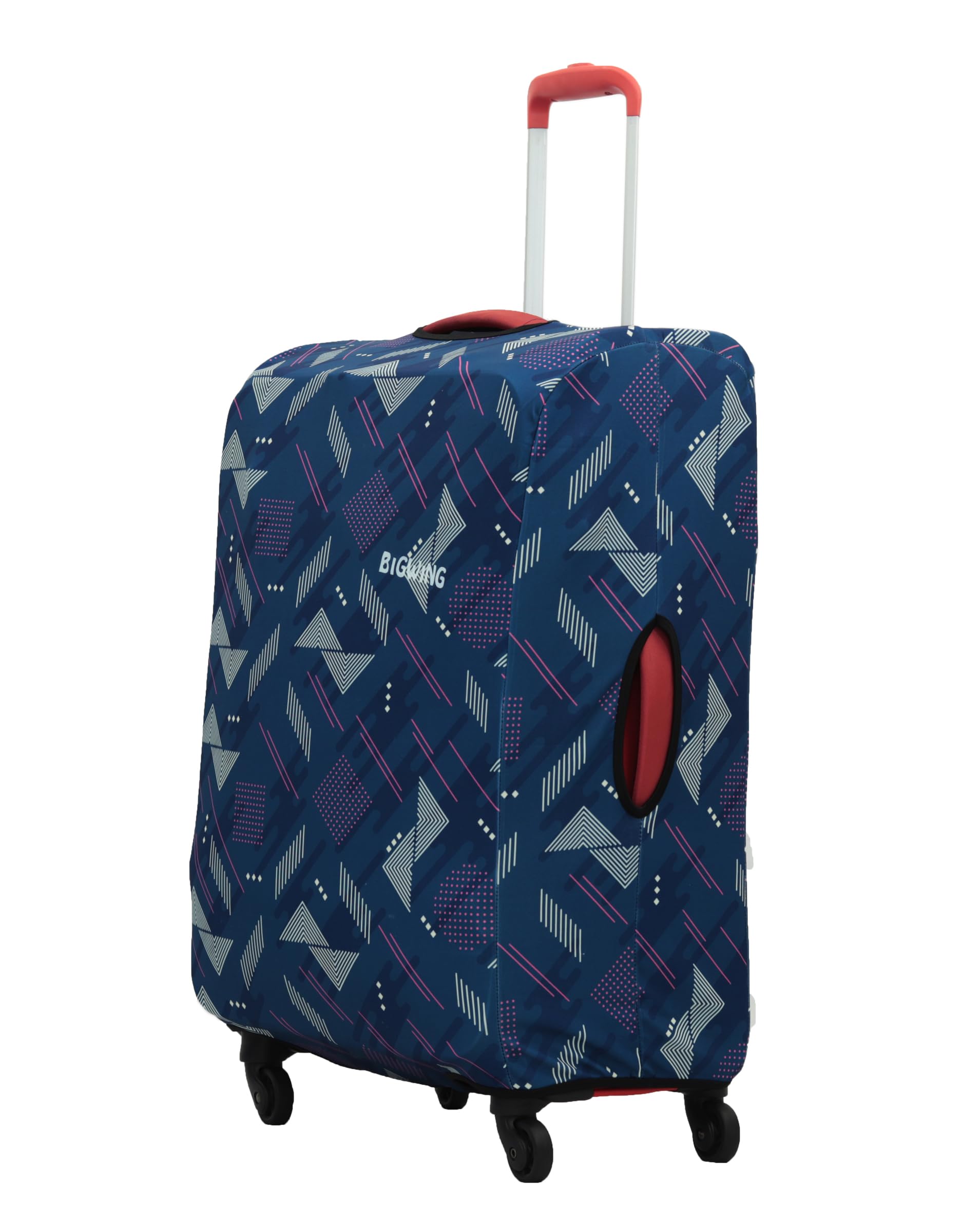 Polyester Geometric Print Protective Soft Luggage Trolley Bag Cover (Fitts Only On Fabric/Soft Trolley Bag), Multicolor, Small - 20 Inch (55 CM) Cover, Travel Accessories