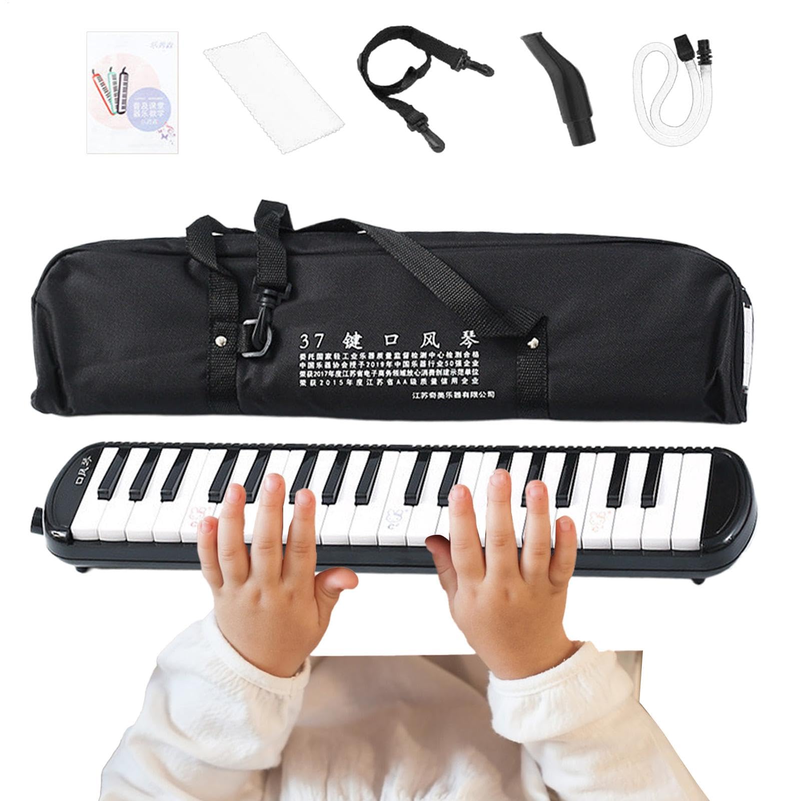 Melodica für Erwachsene, 32 Tasten, mit Mouthpieces, Tragtasche, für Anfänger und Profis