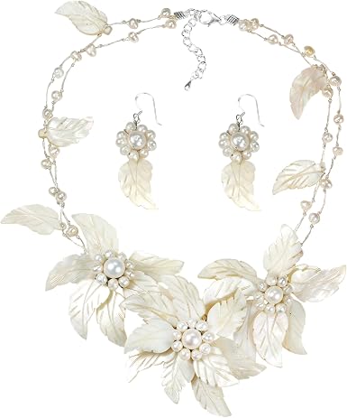 Pearl Floral Bouquet Jewelry Set 