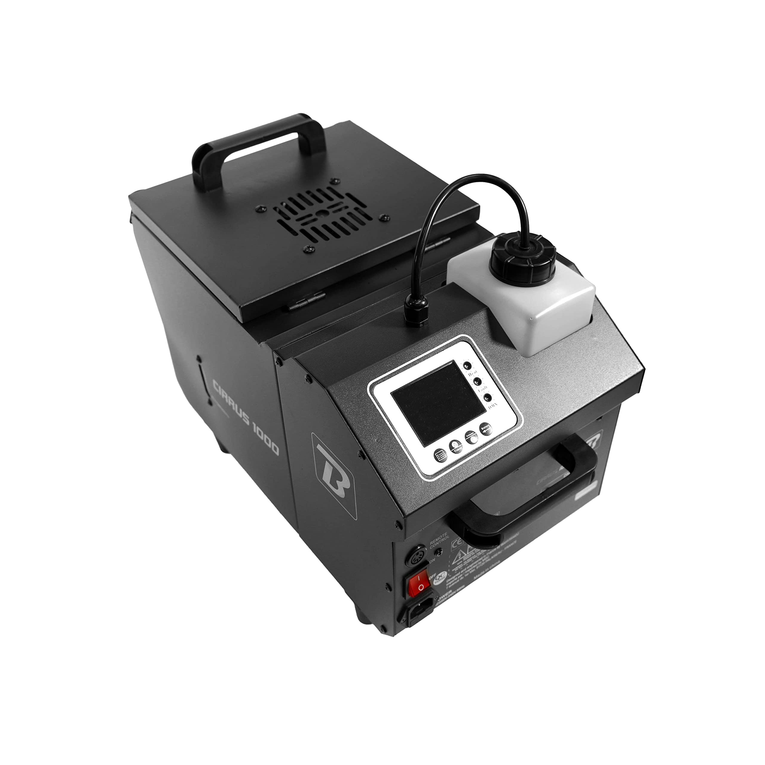 BoomToneDJ, CIRRUS 1000, machine à fumée lourde à base d'eau, télécommande inclue 1000 W, idéale pour les mariages, anniversaires et tout autres évènements professionnels, ne nécessite pas de glace