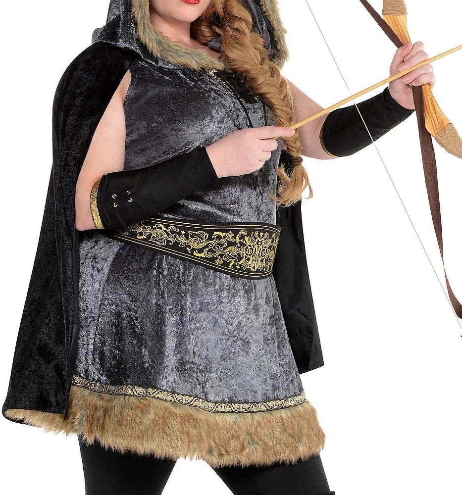 Amscan Women's Archer Costume, Gold, Plus XXL Size