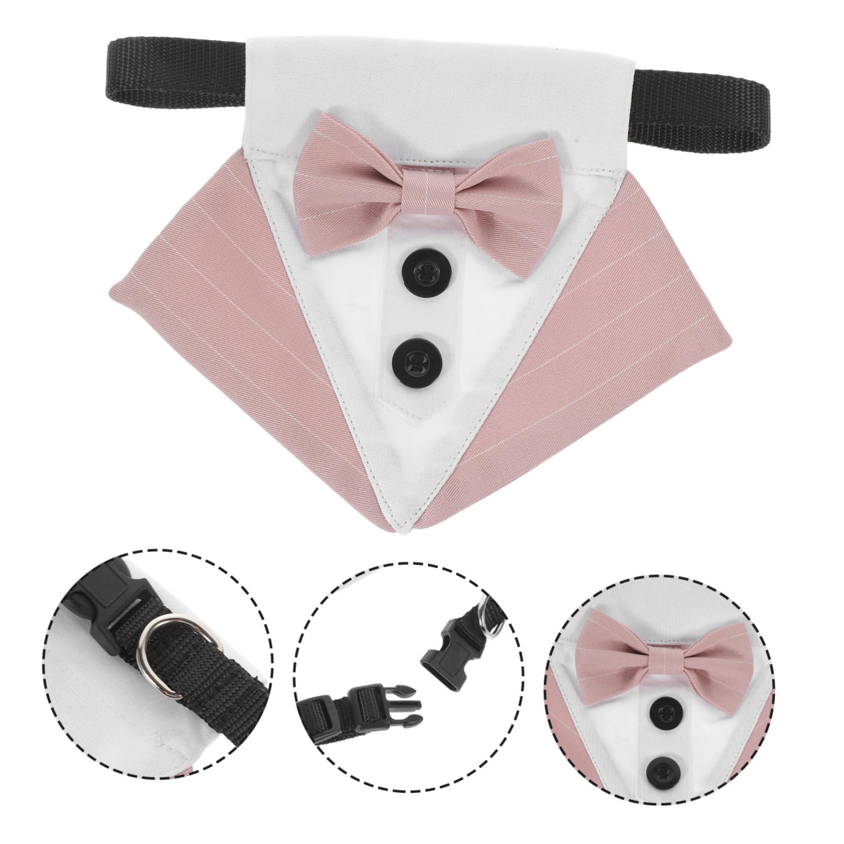 VICASKY 5 Pièces Bandana pour Chien Réglable avec Nœud Foulard Polyester Accessoire Élégant pour Animaux Lavable Main ou Machine pour Photos et