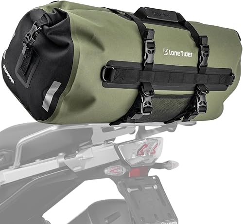 Explorer Bolsa seca impermeable de 50 litros  Mochila trasera enrollable a prueba de polvo para motocicleta para camping, kayak, navegación  TPU