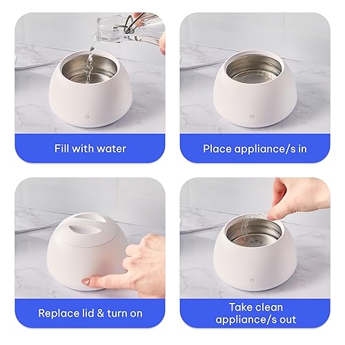 Miniatura 4 de Zima Dental Pod Limpiador Ultrasónico de Retenedores. La Máquina Limpiadora de Retenedores Original, Limpiador de Alineadores, Limpiador de