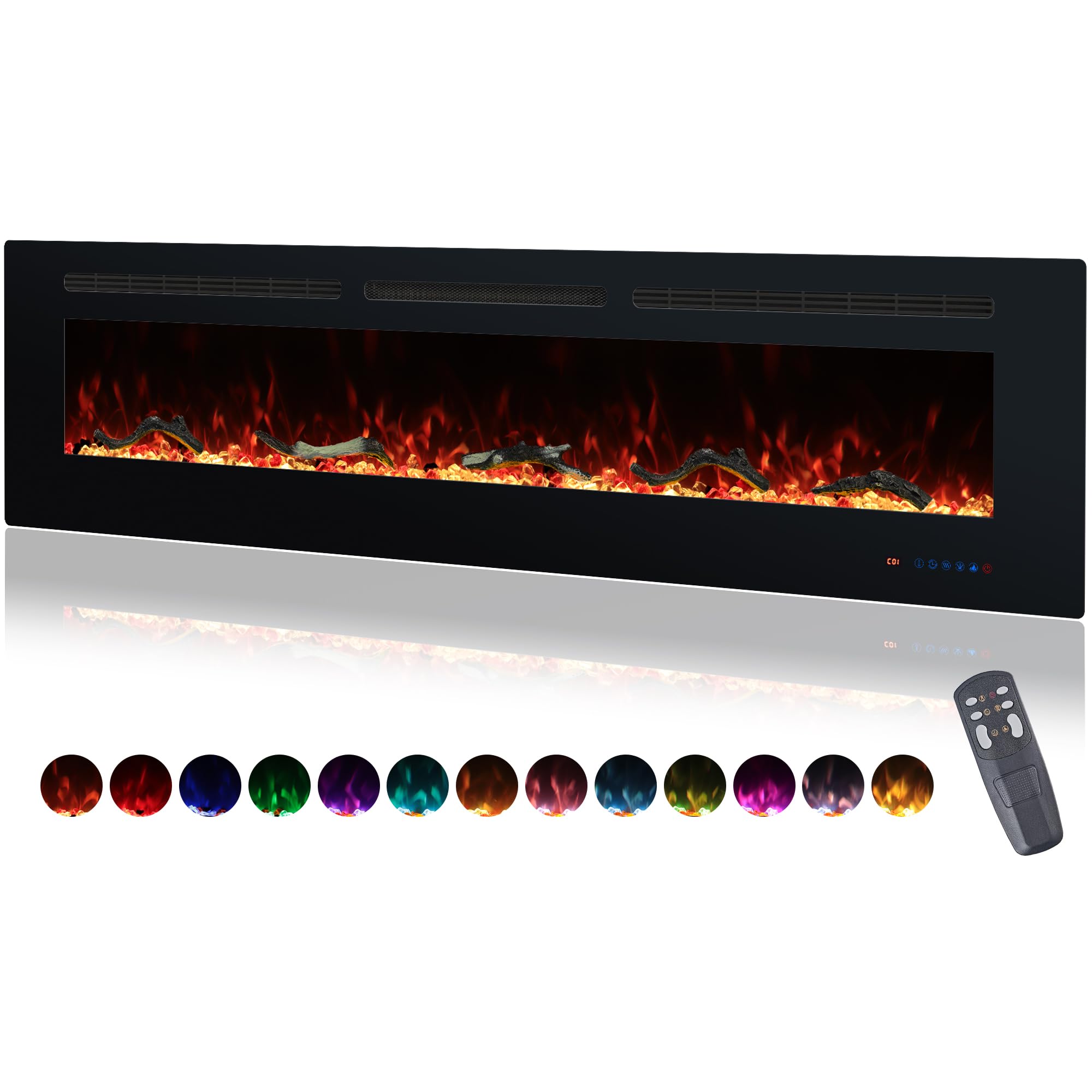 Valuxhome 72 Inch Electric Fireplace