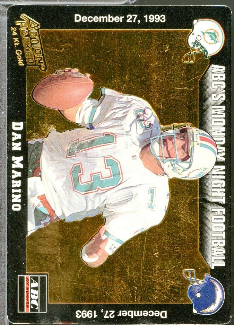 Dan Marino Card 1993 Action Packed Monday Night Football 24K Gold #2G