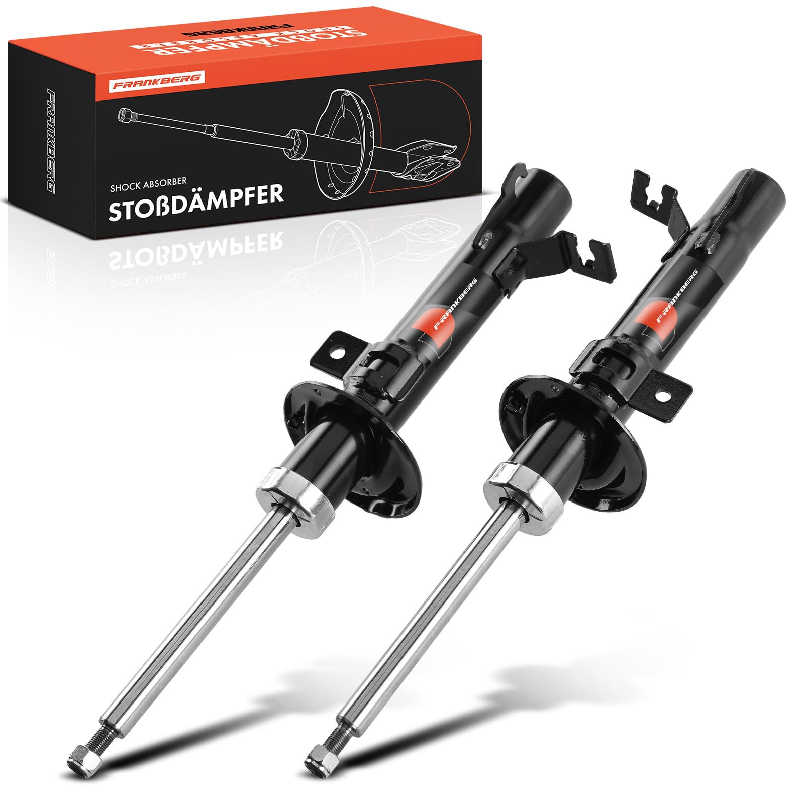 Frankberg 2x Ammortizzatori per sospensioni Ammortizzatori per telaio Anteriore sinistro destro 480mm Pressione del gas Compatibile con 2 DY Fiesta V JD JH Fiesta V Van Replace# 1227710,1310092