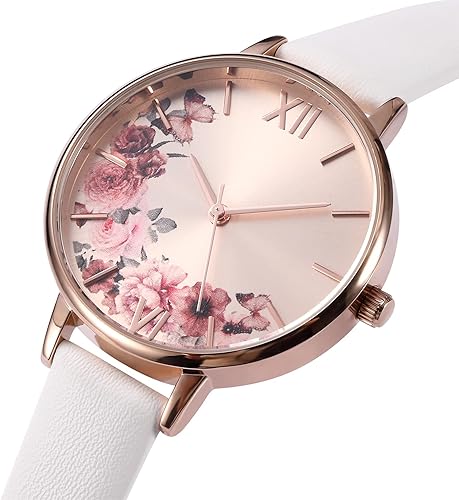 Miniatura 2 de Relojes para mujer, correa de cuero, relojes de cuarzo de lujo, impermeables, a la moda, reloj de pulsera creativo para mujeres y señoras