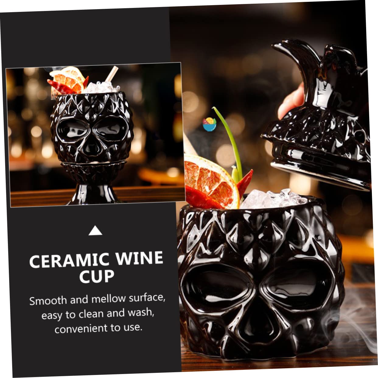 Cabilock 1 Pc Copa De Coctel Vasos De Bar Góticos Copas De Coctel Hawaianas Taza De Café De Frutas Vaso De Vino Lindas Copas De Coctel Copas De Helado Cerámica De Múltiples Fines