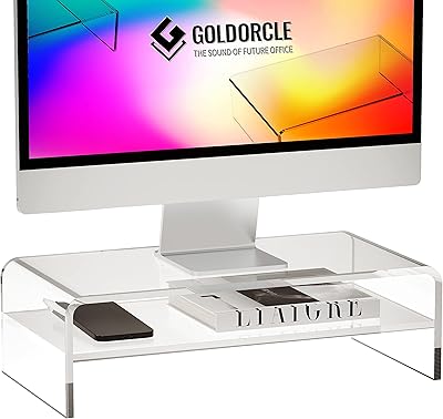 support moniteur acrylique transparent