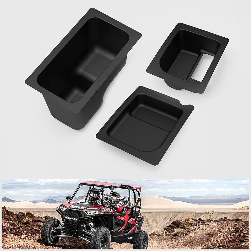 Caixa Organizadora sob o Banco para Polaris Ranger 500/570 Médio 2015–2021 A & UTV PRO, Compatível com modelos de 127 cm, 3 peças