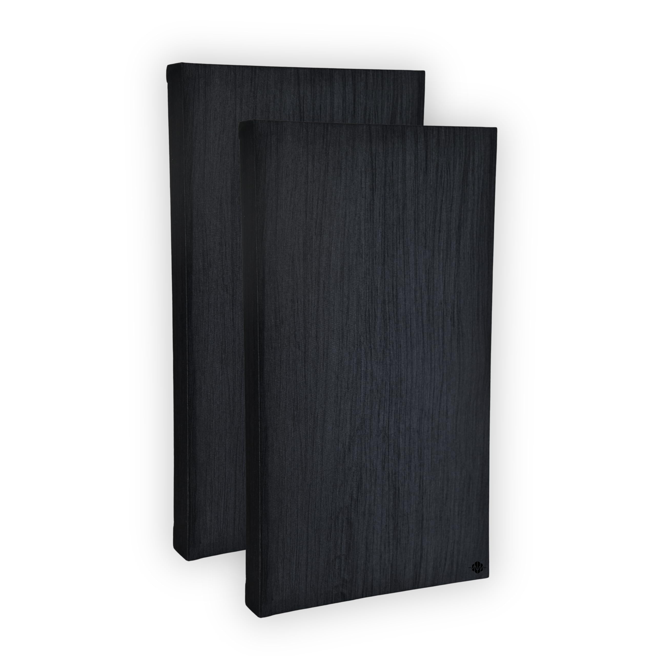 Artiqtone® Acoustic Rockwool Sound Absorption Panels 24" x 12" x 2" (Set of 2) | NRC 0.9 Noise Reduction Wall Panels | Rock Wool for Soundproofing Studio, Home & Office (Black)