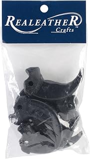 Realeather Crafts BBC02-06 Plastic Bear Claws, Black, 6-Pack