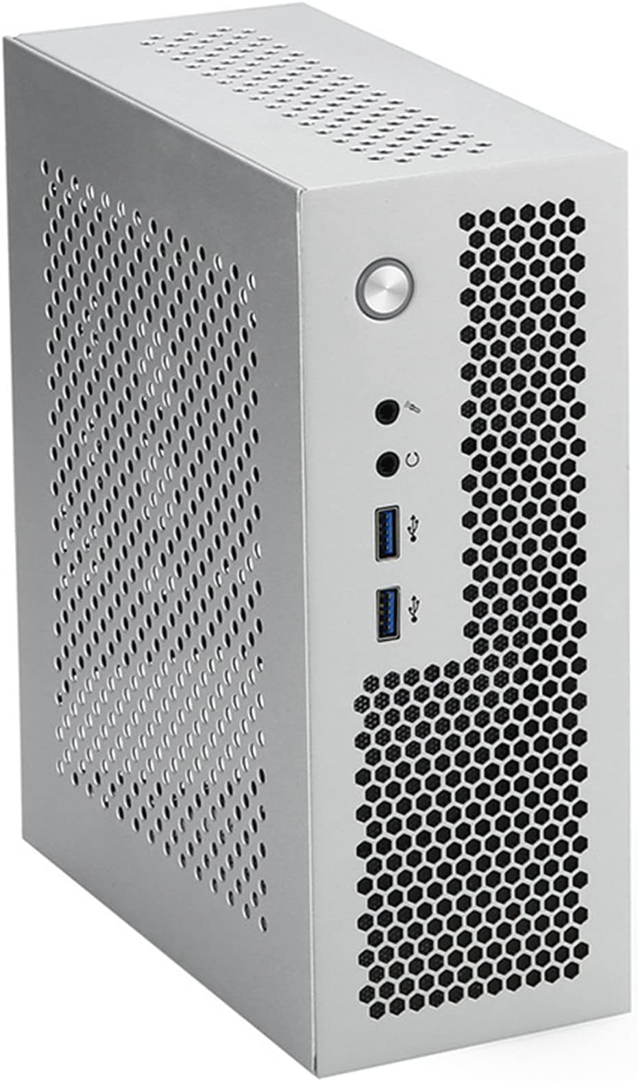 A09 HTPC Computer Case Mini ITX Gaming PC Chassis Desktop Chassis USB3.0 Computer Case Home Computer Case Silver