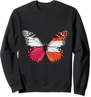Polish Austrian Flag Butterfly Sweatshirt