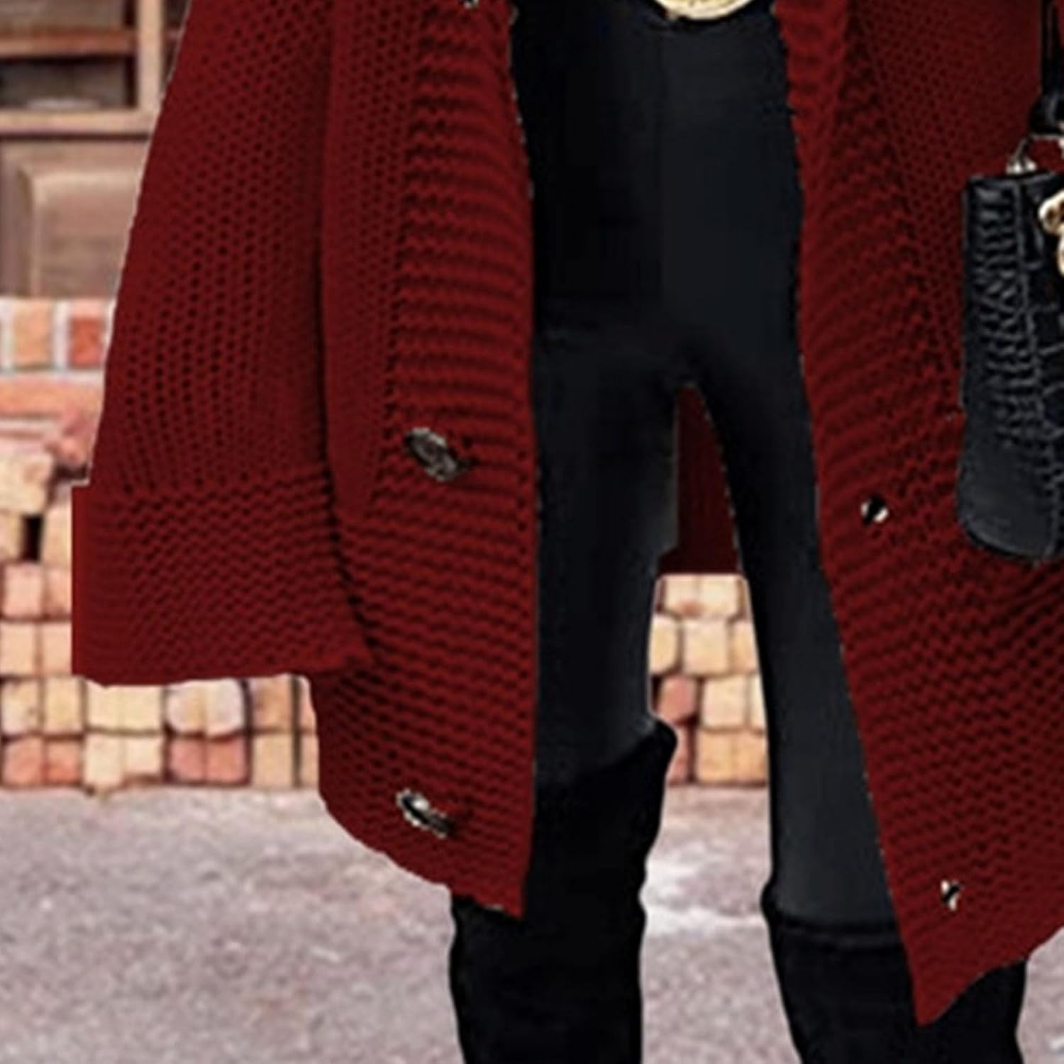 Women Long Sleeve Cable Knit Long Hooded Cardigan 2025 Winter Chunky Open Front Sweaters Lightweight Sweaters Coat
