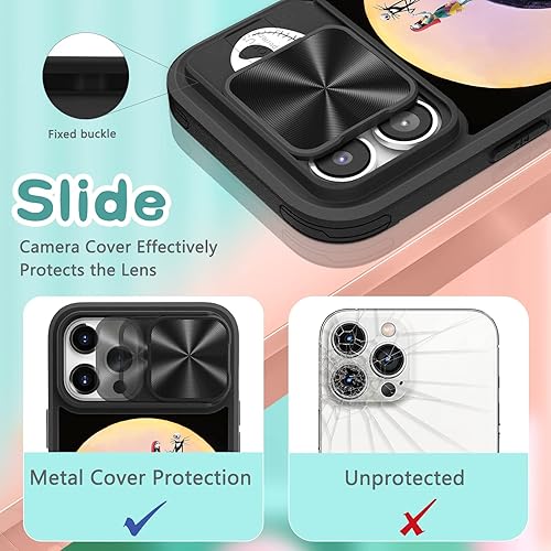 Miniatura 4 de Joyleop Funda 2 en 1 para iPhone 13 Pro Max de dibujos animados lindo Moon CP para niñas, mujeres bonitas, adolescentes, niños, fundas de teléfono