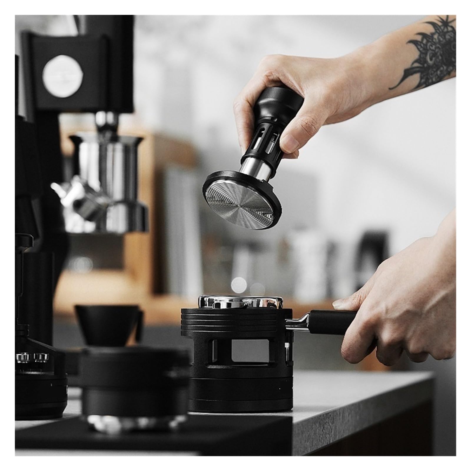 Tamper De Café 51/53/58mm, Presión Constante, Impacto, Espresso, Tamper Con 4 Resortes, Accesorios De Café Barista(53mm Thread Set)