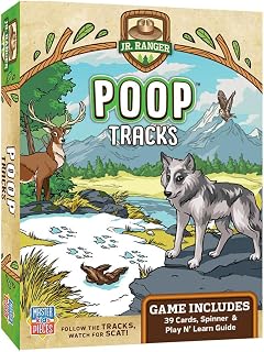 MasterPieces Licensed Kids Games - Jr Ranger - Poop Tracks Kids Card Game Games for Kids & Family, Laugh and Learn Medium