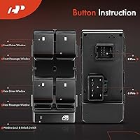 Vista 4 de A-Premium Interruptor de ventana Power Master del lado del conductor compatible con Chevy Traverse 2009-2017, Silverado 1500 2007-2013, HHR y GMC