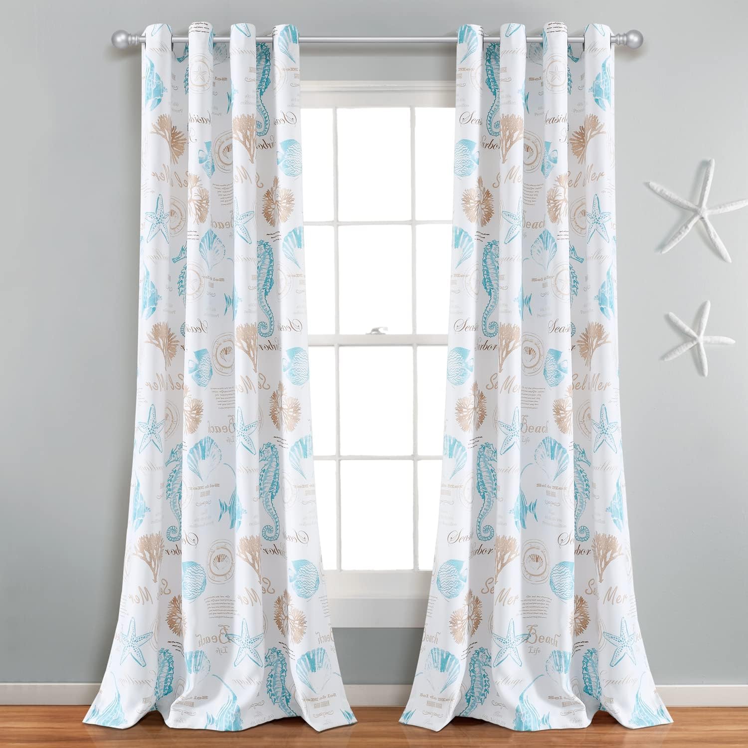 Lush Decor Harbor Life Light Filtering Window Curtain