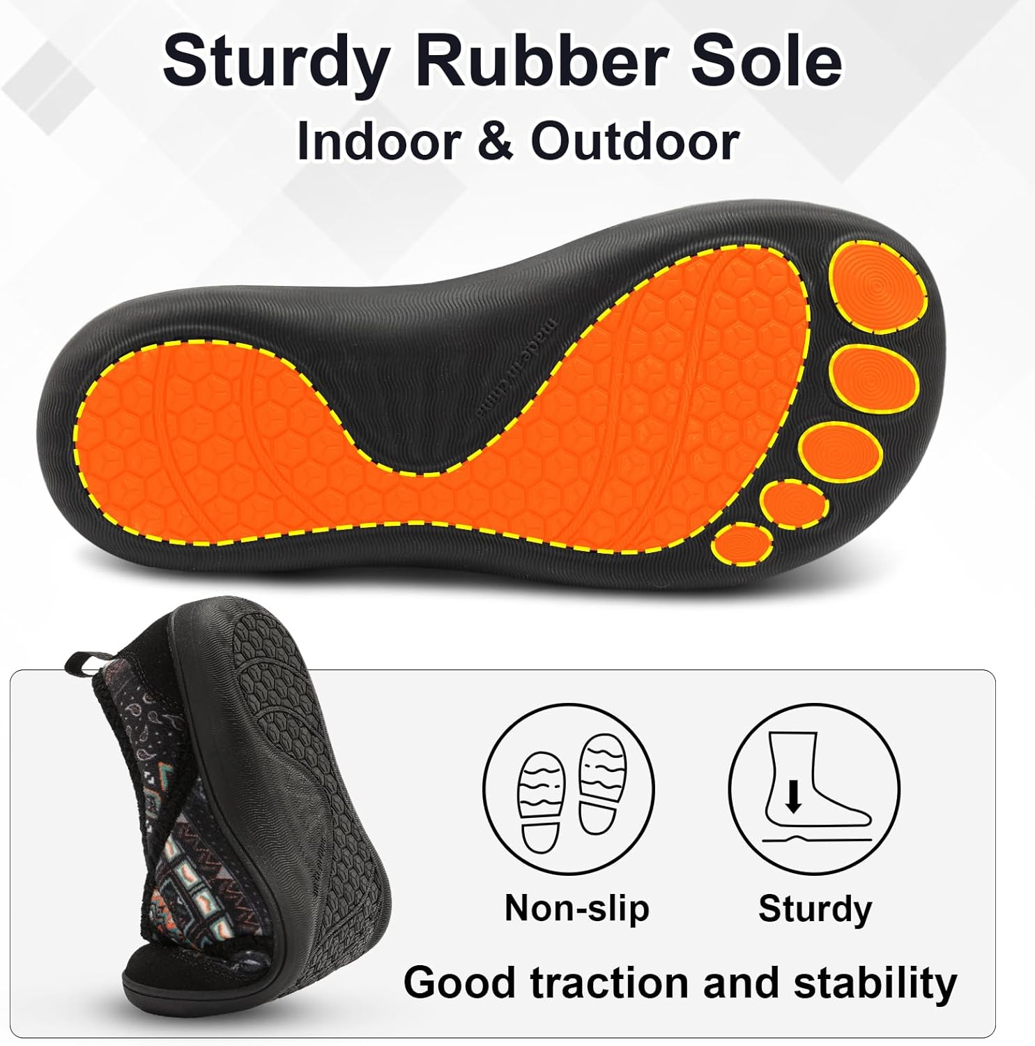 BARERUN Womens Slippers Wide Diabetic Shoes for Women Adjustable House Slippers Swollen Bunions Neuropathy House Shoes Stable Non Slip Barefoot Walking Shoes Indoor Outdoor - Image 6