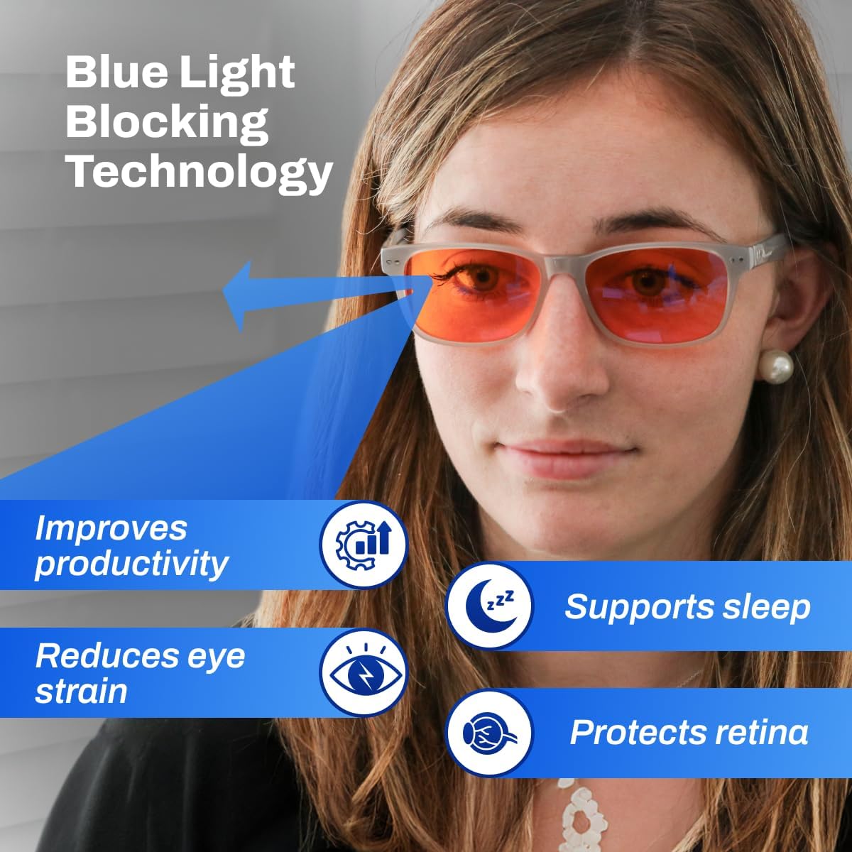 DefenderShield Signature Blue Light Blocking Glasses for Computer, Mobile, Gaming, Sleep - Anti Eyestrain, Headache - Image 4
