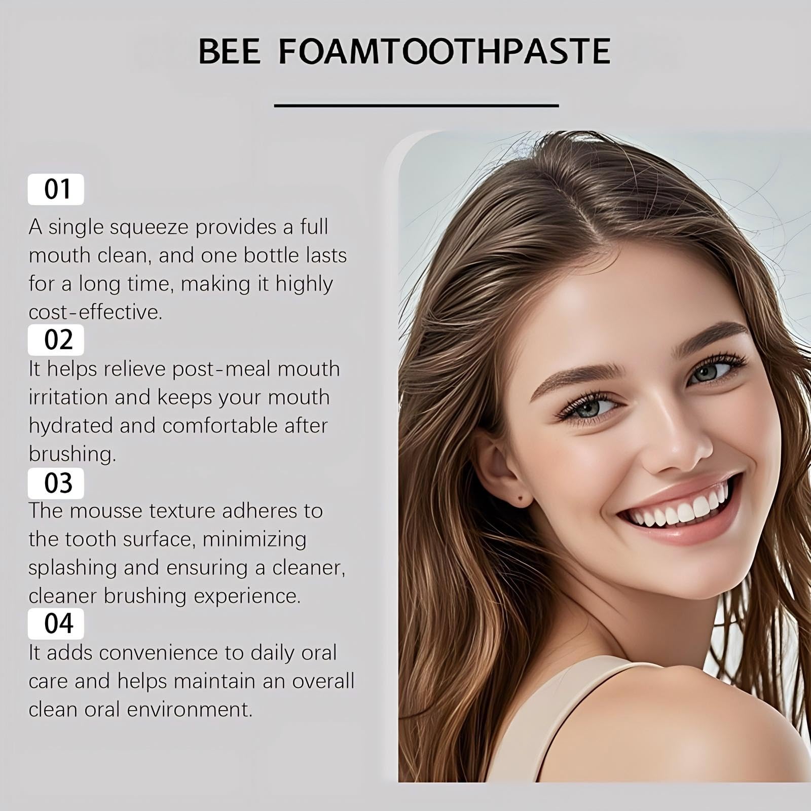 50 Ml Bienenschaum-Zahnpasta, Ultrafeiner, Sanfter Schaum Für Empfindliche Zähne Und Zahnfleisch, Entfernt Verfärbungen, Reinigt Gründlich, Sorgt Für Frischen Atem – Die Tägliche Mundpflege (5pcs)